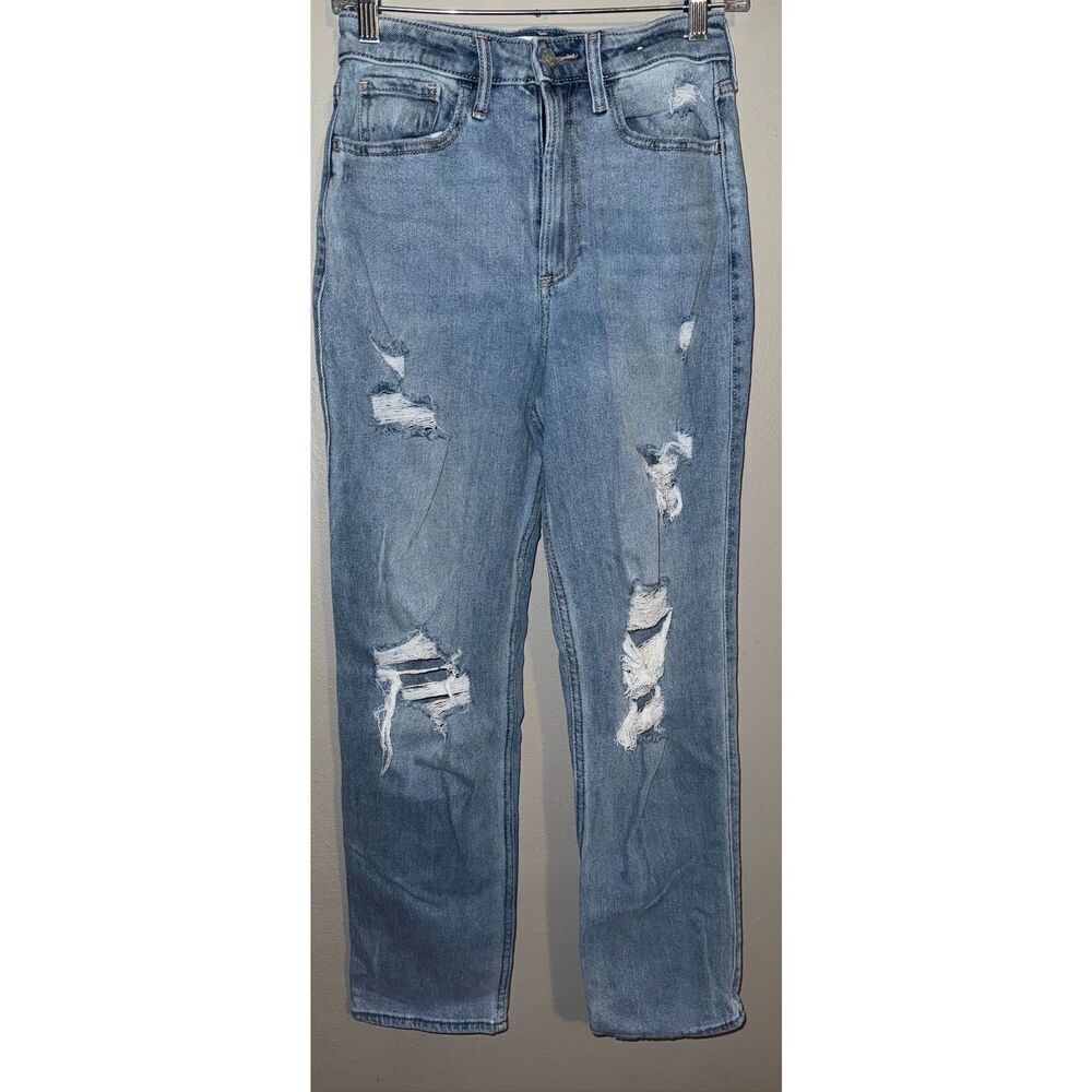 Hollister curvy ultra high rise vintage straight jeans 3/26 #714